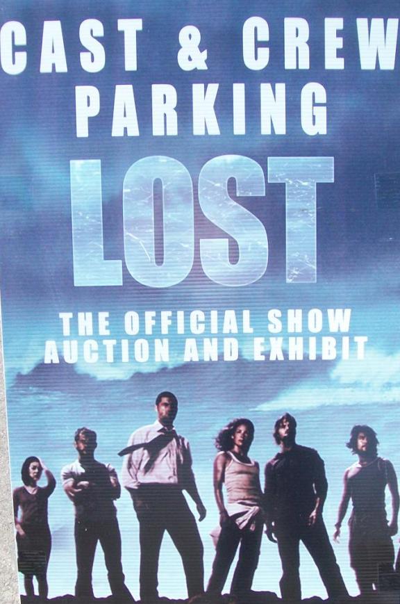 Press, Cast and Crew enjoyed close up LOST Auction parking!