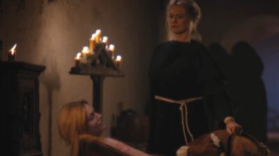 Van Helsing S5x02 Olivia is reanimated by Michaela in a bath of blood