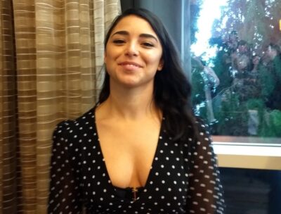 Nicole Muñoz smile Van Helsing Press Room SDCC 2019