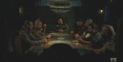 Mayans MC S4x09 The Mayans leadership meet to discuss the new drug distribution deal