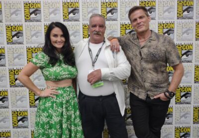 2022-07-21 Jennifer Wenger Kenn and Casper Van Dien in the Salvage Marines Press Room