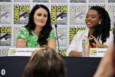 Jennifer Wenger and Linara Wasghington Salvadge Marines panel SDCC 7/21/22