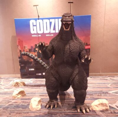 2022-07-21 Stern Pinball Press Room Godzilla giant sized