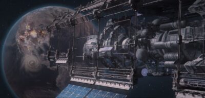 The Ark S1x02 Ark-1 in space dock