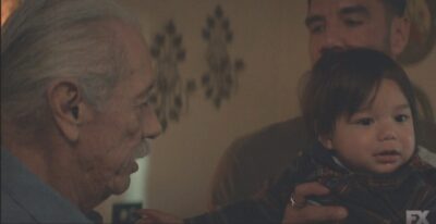 Mayans MC S5x01 Filipe with Angel and his grandson Maverick