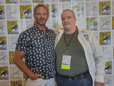 2023-07-21 Ian Ziering and Kenn in Sharknado 10th anniversary Press Room