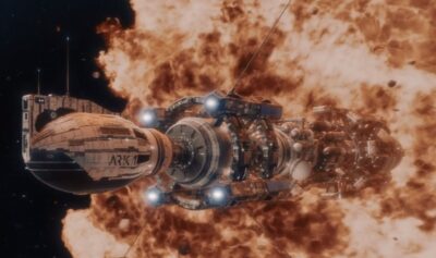 The Ark S1x12 Proxima B explodes damaging Ark-1