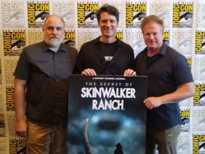 2024-07-25 Jay Stratton Joe Lessard and Dr Travis Taylor in The Secret of Skinwalker Ranch Press Room