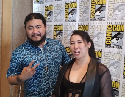 2024-07-26 Kaiji Tang and Erika Ishii Mortal Kombat 1 Press Room