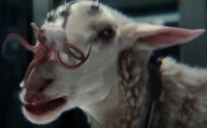 Alien Earth S1x04 Eyeball monster takes over sheep