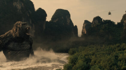 Monarch Legacy of Monsters S2x01 Lee Shaw barely escapes Kong on Skull Island