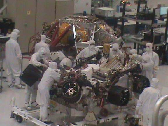 Patti Beninati in clean room at JPL!