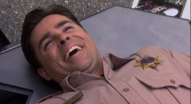 Eureka S4x11 - Kavan Smith as Andy the robotic cop