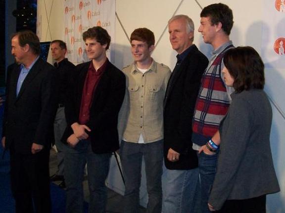 James Cameron and Caltech Scientist family
