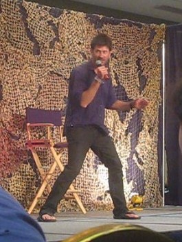 Joe's sword fighting stance