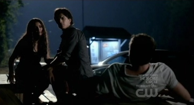 The Vampire Diaries 3x05 Katherine, Damon, and Jeremy road trip