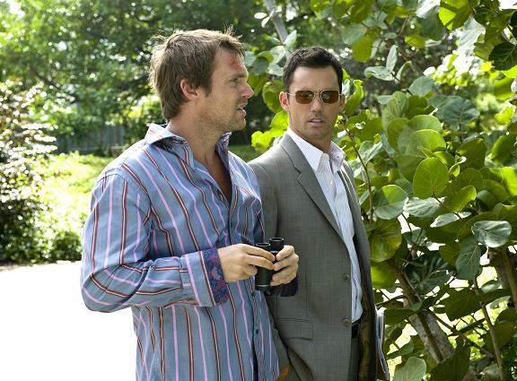 Michael Shanks as Victor with "Michael" in Burn Notice!