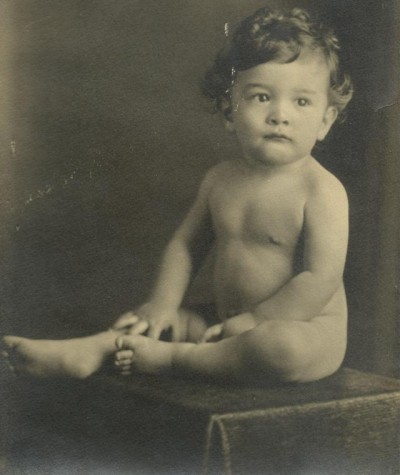 Robert K. Weeks Sr as an infant circa 1927