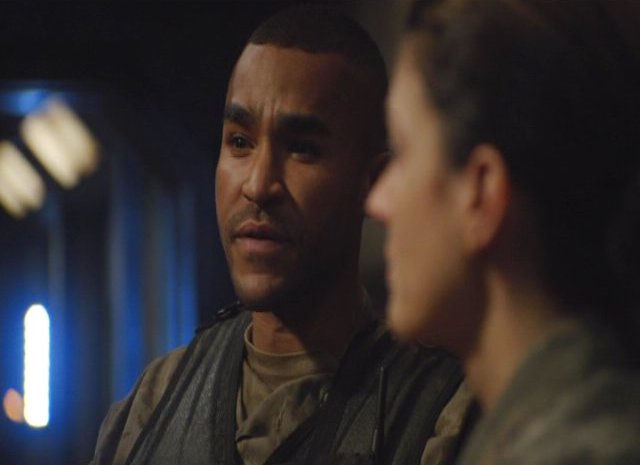 SGU S2x12 Twin Destinies Jamil Walker Smith as Sgt Greer