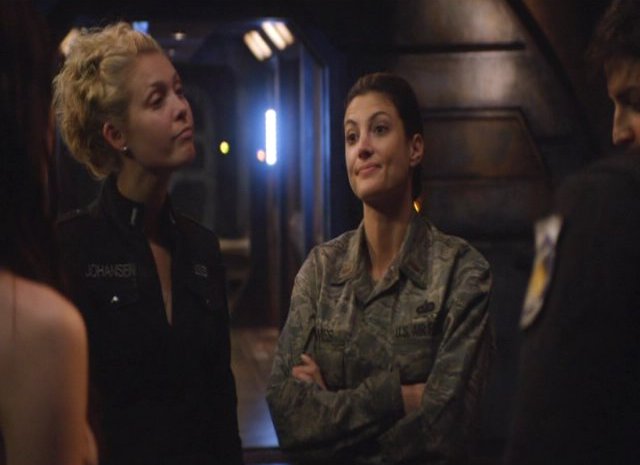 SGU S2x12 Twin Destinies TJ and Lt. James talk about Dr McKay!