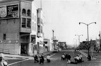 San Francisco Civil Rights Riots Newcomb and 3rd Street Sept-28-1966-SFPD w Rifles