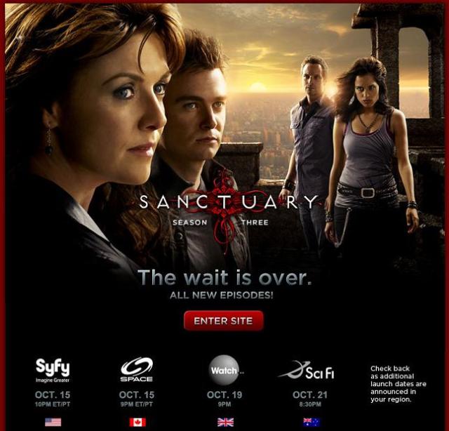 Sanctuary Season 3 Splash. Visit the official site!