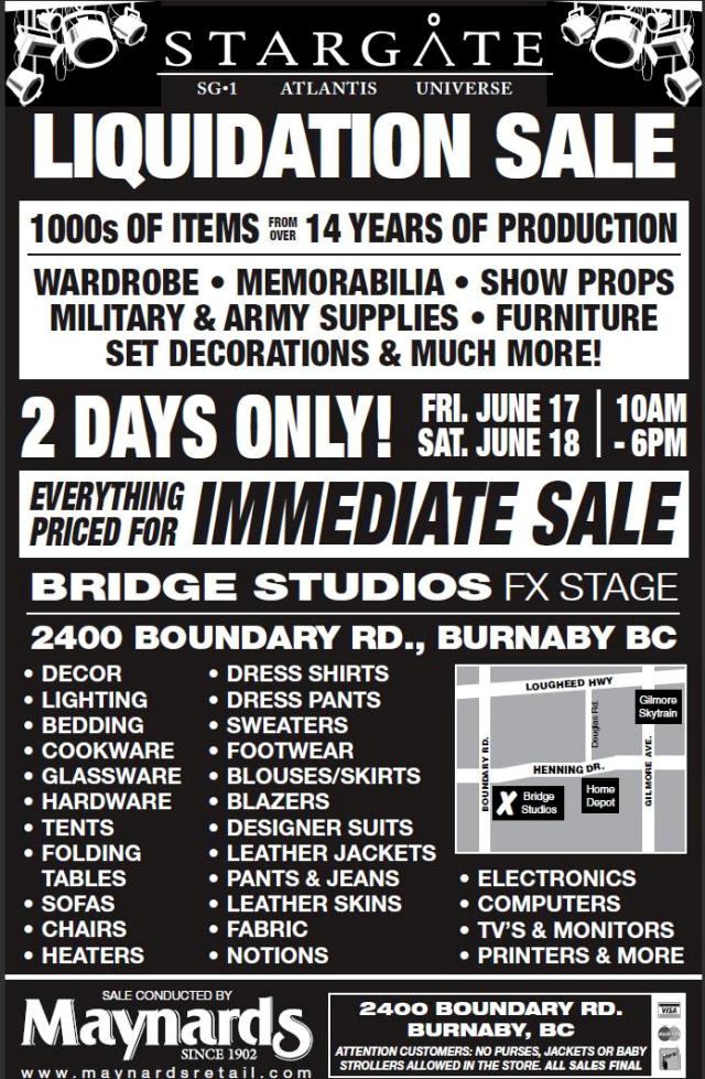 Click to learn more about Stargate Auction June 17-18-2011