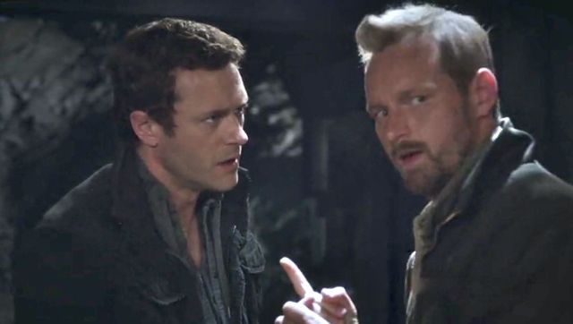 Terra Nova S01x03 "What Remains" Jim and Malcolm at outpost