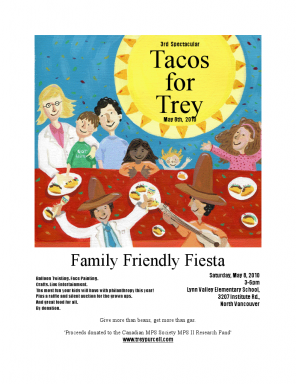 Tacos for Trey Poster - Click to visit and donate!