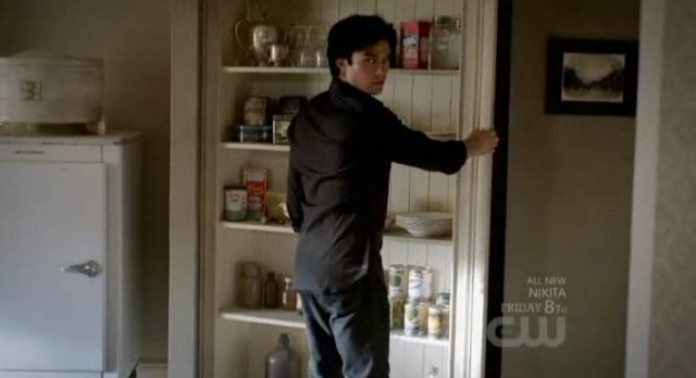 The Vampire Diaries S3x03 Damon opens the secret closet