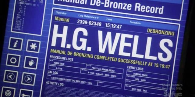 Warehouse 13 S2x10 - H.G. Wells debronze log