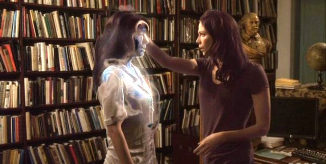 Warehouse 13 S3x01 Holographic H.G. Wells with Myka